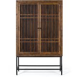 GINER Y COLOMER Dvokrilna omara iz akacijevega lesa in kovinskih nog, (22147783) | Shoptok.si