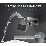 ELITE EDITION Zidna armatura s prikazom temperature in preklopnim izlivom 180° – BSW1500 — Gunmetal siva | Shoptok.si