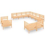  Vrtna sedežna garnitura 11-delna trdna borovina, (20676818) | Shoptok.si