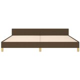  Okvir za krevet s uzglavljem tamnosmeđi 200x200 cm od tkanine | shoptok.hr
