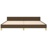  Posteljni okvir z vzglavjem temno rjav 200x200 cm blago, (20905025) | Shoptok.si