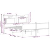  Okvir kreveta bez madraca smeđi hrast 137x190 cm izrađeno drvo | shoptok.hr