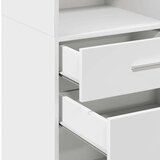 vidaXL Visoka omara bela 30x42,5x124 cm inženirski les | Shoptok.si