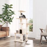 vidaXL Penjalica za mačke sa stupovima za grebanje krem 142 cm Cijene