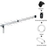 Iskra Antena Loga UHF sa pojačalom, 24,5 dB(i), RG6U 10 met. – P-2845 DTT/G SET | Eponuda.ba
