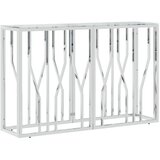  Konzolni stol 110 x 30 x 70 cm od nehrđajućeg čelika i stakla | shoptok.hr