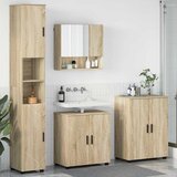 vidaXL Komplet pohištva za kopalnico z vrati 4 pcs sonoma hrast | Shoptok.si