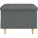  Otoman za pohranu s jastukom Tamno siva 60 x 60 x 45 cm tkanina | Eponuda.com