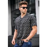 Madmext Black Patterned Shirt 5533 Cene