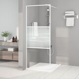 Pregrada za tuš bijela 80 x 195 cm s prozirnim staklom ESG | shoptok.hr