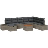 vidaXL 9 delni vrtna sofa set z blazinami siva poli ratan Cene