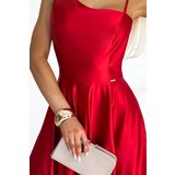 Numoco Long elegant satin dress for one shoulder | shoptok.hr
