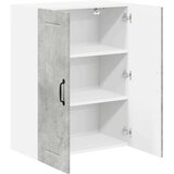 vidaXL Stenska kuhinjska omarica z vrati Betonsko siva 60 x 31 x 80 cm | Shoptok.si