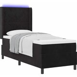  Krevet s opruga kutije s LED trakama Crna 80 x 200 cm Baršun | shoptok.hr