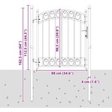  Ogradna vrata EMMEN 125 x 100 cm Čelik s praškastim premazom | shoptok.hr
