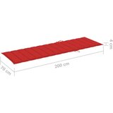  Dvojni ležalnik in rdeče blazine impregnirana borovina, (20663243) | Shoptok.si