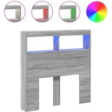 Ormarić za uzglavlje LED boja sivog hrasta sonome 100x17x102 cm | shoptok.hr