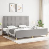  Okvir za krevet bez madraca svjetlosivi 200 x 200 cm od tkanine | shoptok.hr