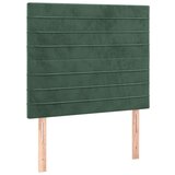  Posteljno vzglavje 2 kosa temno zeleno 100x5x78/88 cm žamet | Shoptok.si