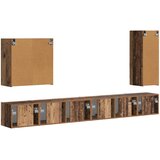  Set zidnog ormarića za TV Zidne 6 pcs Staro drvo | shoptok.hr