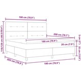 Box Posteljni okvir z vzmetnico Črna Tkanina 180 x 200 cm Vzmetnica, (22067243) | Shoptok.si