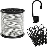  Bungee užadi s kukama 6 mm Crna i bijela PP i guma | shoptok.hr
