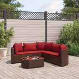 vidaXL 6-dijelni set vrtnih sofa od poliratana s jastucima smeđi | shoptok.hr