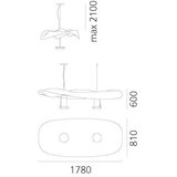 ARTEMIDE 1513010A - Luster na sajli COSMIC 2xR7s/11W/230V sjajni hrom | Eponuda.com