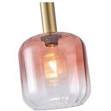  Luster na sajli TOPAZ 1xE27/15W/230V, crvena/zadimljena, prečnik 20 cm | Eponuda.com