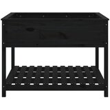  Sadilica s policom crna 111,5x111,5x81 cm od masivne borovine | Eponuda.ba
