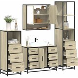  4-dijelni set kupaonskog namještaja boja hrasta sonome drveni | shoptok.hr