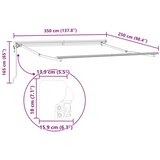  Okvir tende krema 350 x 250 cm Poliester s PU premazom, (5000206523) | Shoptok.si