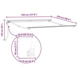  Skrovita tenda Krema 350 x 250 cm Poliester i metal - Krema (antracitni okvir) 3 5 x 2 5 m Električna | shoptok.hr