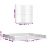  Ograda za životinje s 48 ploča 54 x 60 cm od pocinčanog željeza | Eponuda.com