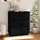vidaXL Komode 2 kom crne 32 x 34 x 75 cm od masivne borovine Cijene