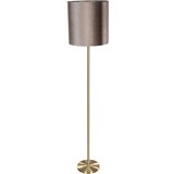 QAZQA Vloerlamp messing met velours kap taupe 50cm - Simplo | Shoptok.si