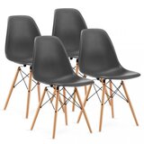 Modern Home milano Set od četiri stolice tamno siva | ePonuda.com
