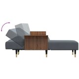  Kutna garnitura na razvlačenje tamnosiva 279x140x70 cm baršun | shoptok.hr