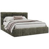 MID.YOU OBLAZINJENA POSTELJA 160 cm x 200 cm , les, tekstil, leseni material siva | Shoptok.si