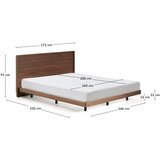 Kave Home Smeđi bračni krevet od masivne breze s podnicom 160x200 cm Norlen – | shoptok.hr