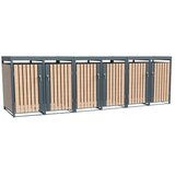  Westman - Spremište za 6 kanti za smeće s krovom za biljke Planta | 6x240L | 84x396x124 cm - BRANDED IN GERMANY | shoptok.hr