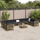  11-dijelni set vrtnih sofa od impregnirane borovine | shoptok.hr