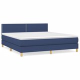  The Living Store Box spring postelja z vzmetnico modra 180x200 cm blago - Box Spring Postelja, (21453974) | Shoptok.si