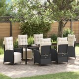  Set za vrt s 7 komada crni poli ratan | shoptok.hr