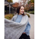Vuch Pleteni &amp;scaron;al Sheron Grey s pletenicama, 31 x 178 cm Slike