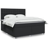  Krevet s oprugama i madracem crni 180 x 200 cm od umjetne kože | shoptok.hr