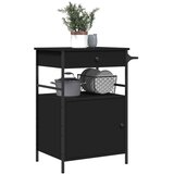 Kuhinjska kolica crna 56 x 43 x 89,5 cm od konstruiranog drva | Eponuda.com