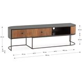 MOME TV komoda od masivnog manga u prirodnoj boji 160x45x40 cm Curve – | shoptok.hr