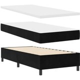 vidaXL Box Spring Postelja z Žimnico Črna Enosobna Žamet | Shoptok.si