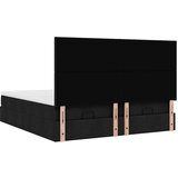 vidaXL Okvir kreveta s madracima crni 160x200cm od tkanine | shoptok.hr